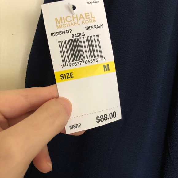 NWT Michael Kors Palazzo Pants Navy Blue 8 / M - Picture 3 of 4